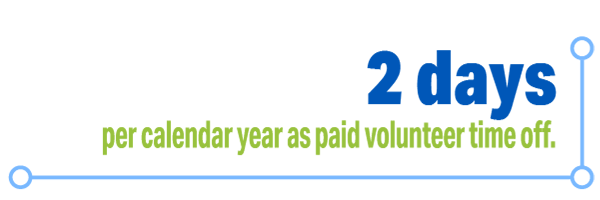 2 days per calendar year as paid volunteer time off.